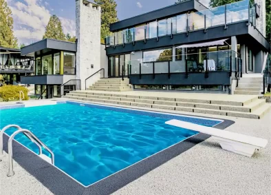 Vancouver custom home renovation with modern pool design