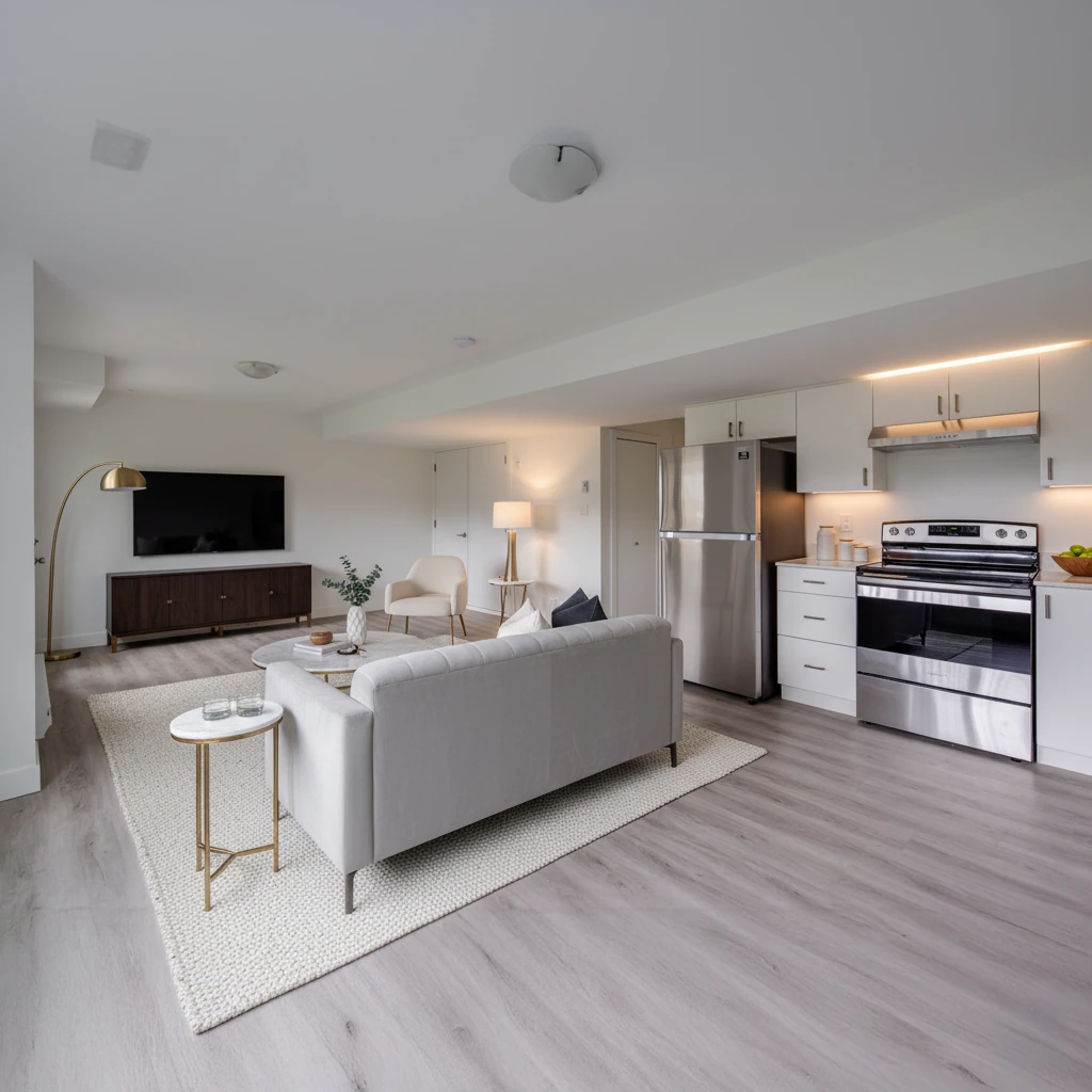 Finished basement suite renovation Vancouver BC