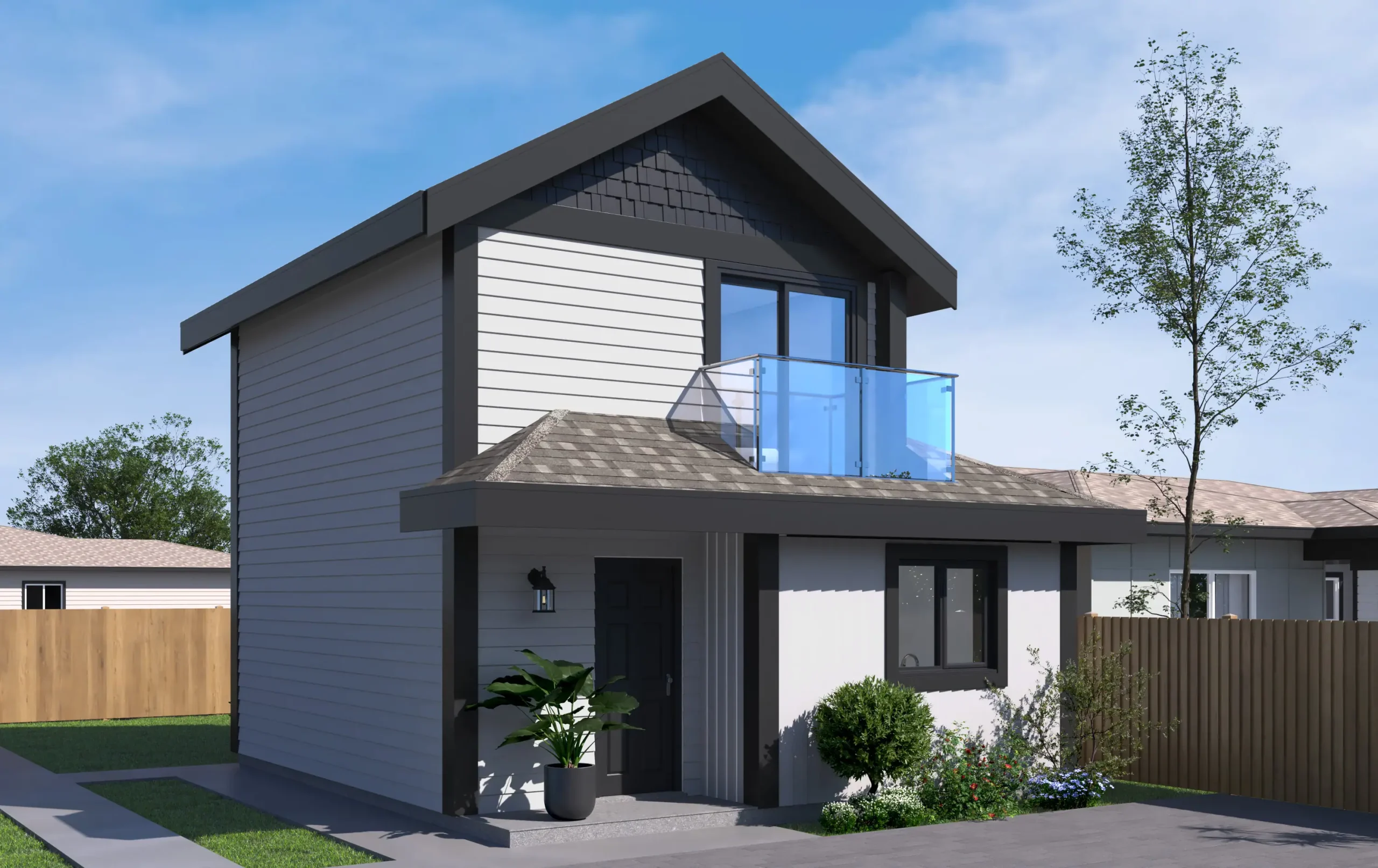 Laneway house construction in Vancouver