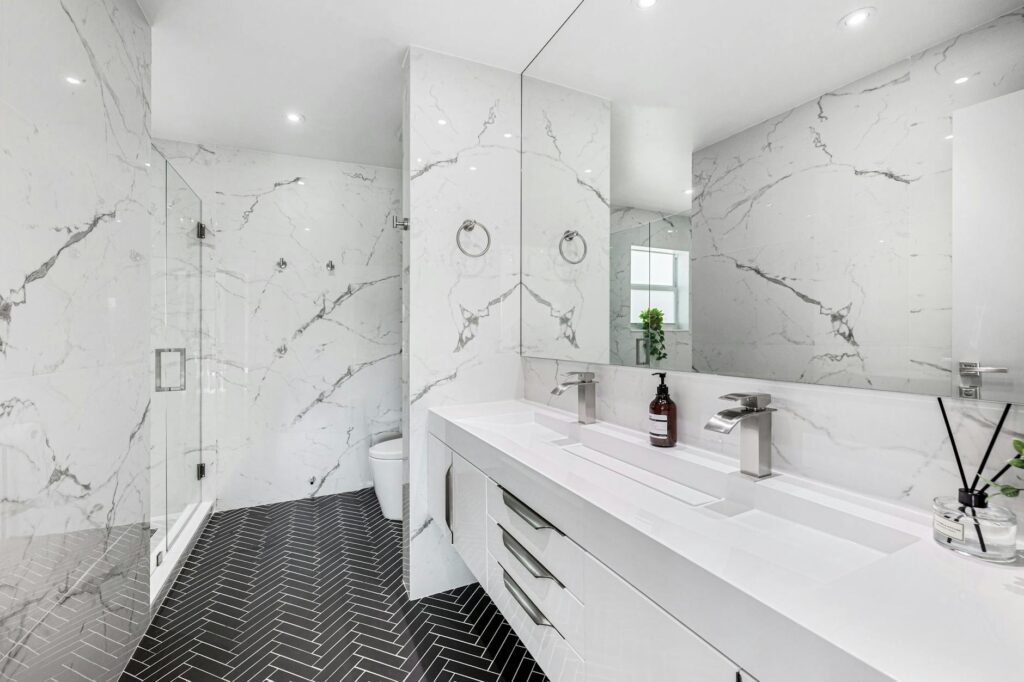 Modern bathroom renovation in Vancouver