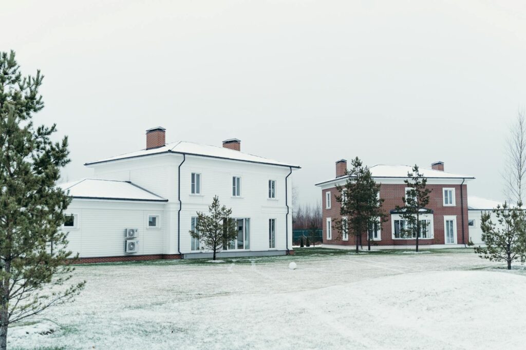 Suburban houses exterior in Vancouver