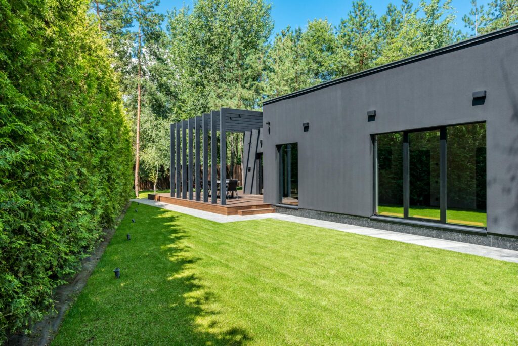 Small modern house exterior in Vancouver